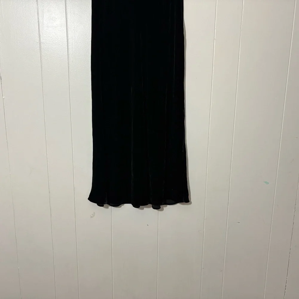 Vintage Moda Seta Sandra King Women's Skirt Velvet Maxi Black Size 8